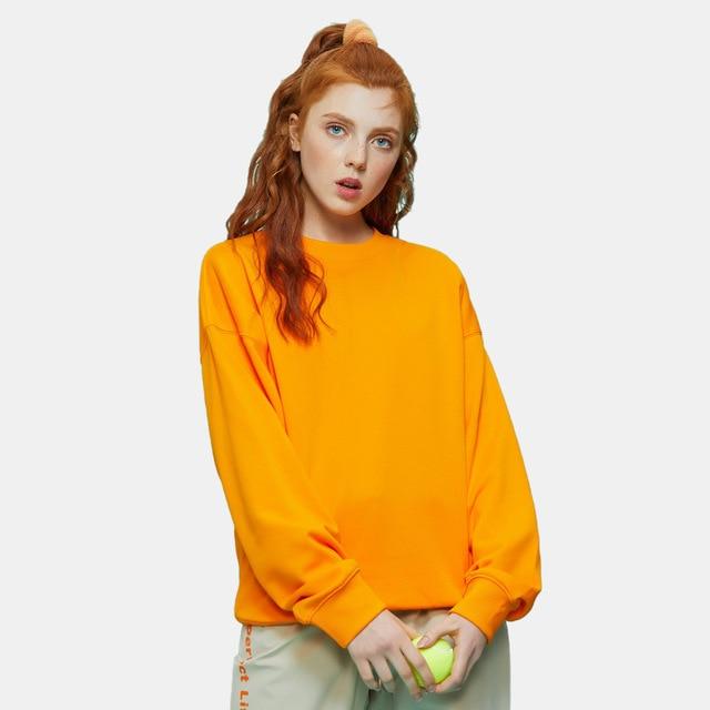 Metersbonwe Basic Hoodies For Women Streetwear Female Autumn Solid Colour Hoodies Casual Sweatshirt 2019 New Hip Pop Tops