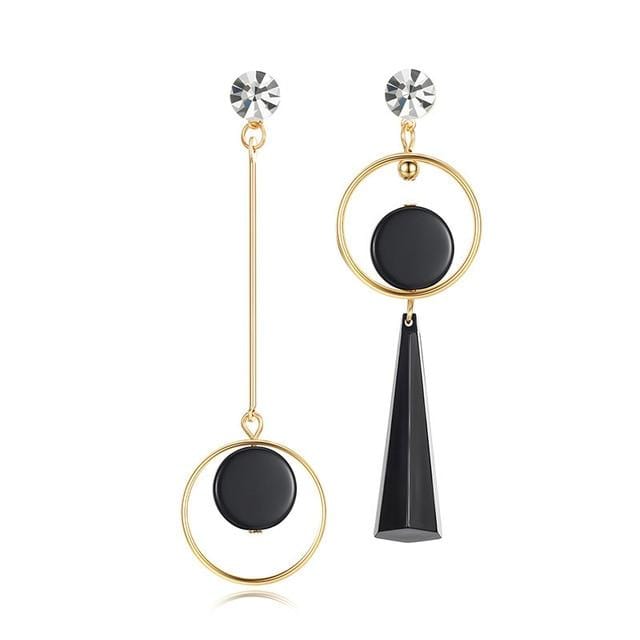 X&P New Korean Heart Statement Drop Earrings 2019 for Women Fashion Vintage Geometric Acrylic Dangle Hanging Earring Jewelry