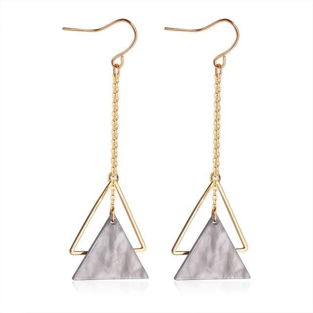 X&P New Korean Heart Statement Drop Earrings 2019 for Women Fashion Vintage Geometric Acrylic Dangle Hanging Earring Jewelry