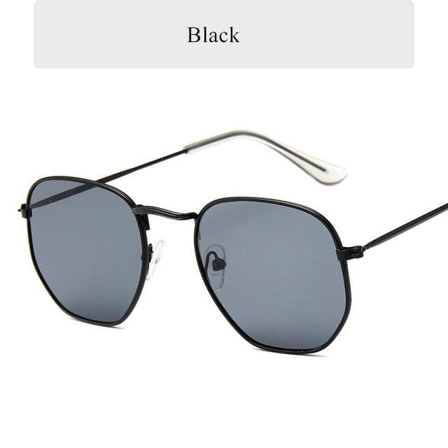 Oulylan Vintage Polygon Sunglasses Women Men Brand Metal Frame Sun Glasses Ladies UV400 Female Luxury Polygonal Sunglass Male