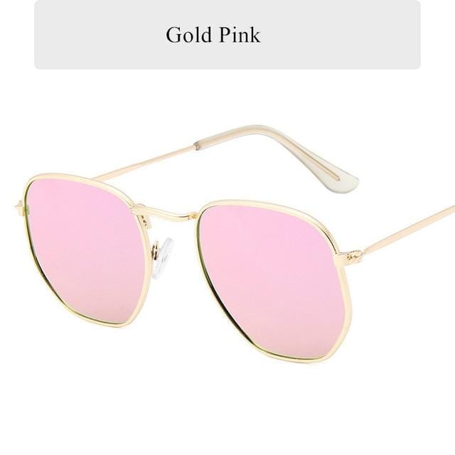 Oulylan Vintage Polygon Sunglasses Women Men Brand Metal Frame Sun Glasses Ladies UV400 Female Luxury Polygonal Sunglass Male