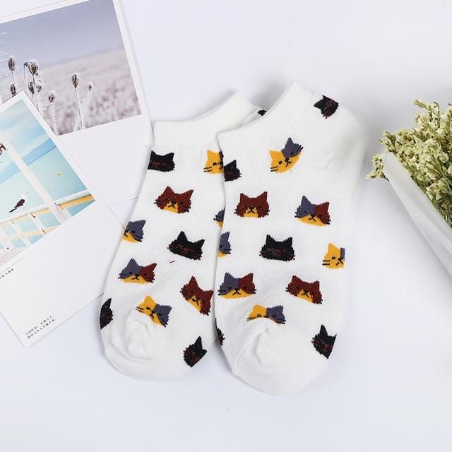 Jeseca 2019 Autumn Women Socks Cartoon Animal Cute Cat Sock for Girls Winter Thick Warm Cotton Sock for Ladies Christmas Gifts