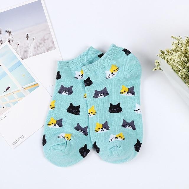 Jeseca 2019 Autumn Women Socks Cartoon Animal Cute Cat Sock for Girls Winter Thick Warm Cotton Sock for Ladies Christmas Gifts