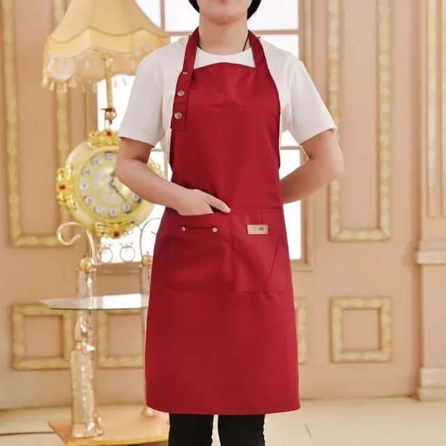 New Fashion Cooking Kitchen Apron For Woman Men Chef Waiter Cafe Shop BBQ Hairdresser Aprons Custom Logo Gift Bibs Wholesale
