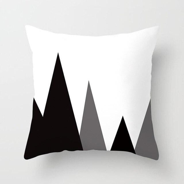 Buy 5 Get 1 Free Black and White Geometric Abstract Decorative Pillowcases Polyester Throw Pillow Case Geometric Pillowcase