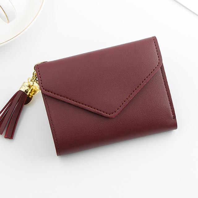 Women's Wallet Cute Student Tassel Pendant Trend Small Fashion PU Wallet 2020 Coin Purse Women Ladies Card Bag For Women