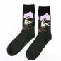 Autumn Winter NEW 3D Retro Personality Art Socks Unisex Women Men Funny Novelty Starry Night Vintage Socks Oil Happy Socks HOT