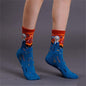 Autumn Winter NEW 3D Retro Personality Art Socks Unisex Women Men Funny Novelty Starry Night Vintage Socks Oil Happy Socks HOT