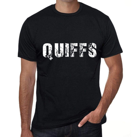 Quiffs Mens Vintage T Shirt Black Birthday Gift 00554 - Black / Xs - Casual