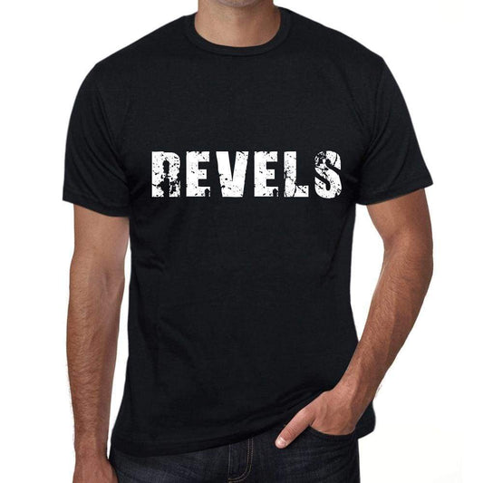 Revels Mens Vintage T Shirt Black Birthday Gift 00554 - Black / Xs - Casual