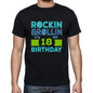 Rockin&rollin 18 Black Mens Short Sleeve Round Neck T-Shirt Gift T-Shirt 00340 - Black / S - Casual