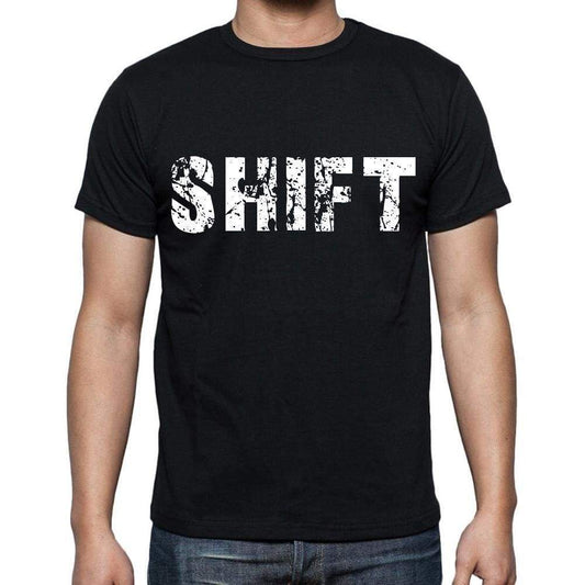 Shift White Letters Mens Short Sleeve Round Neck T-Shirt 00007