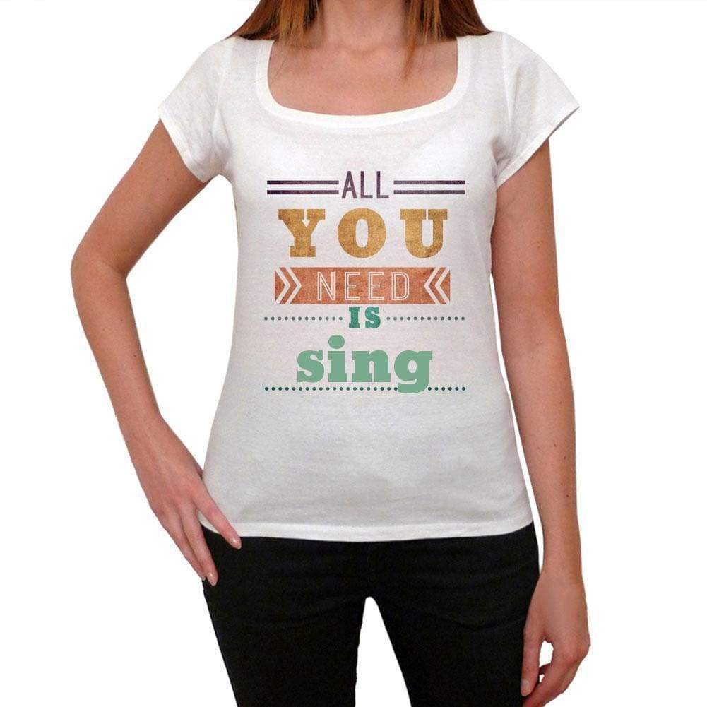 Sing Womens Short Sleeve Round Neck T-Shirt 00024 - Casual