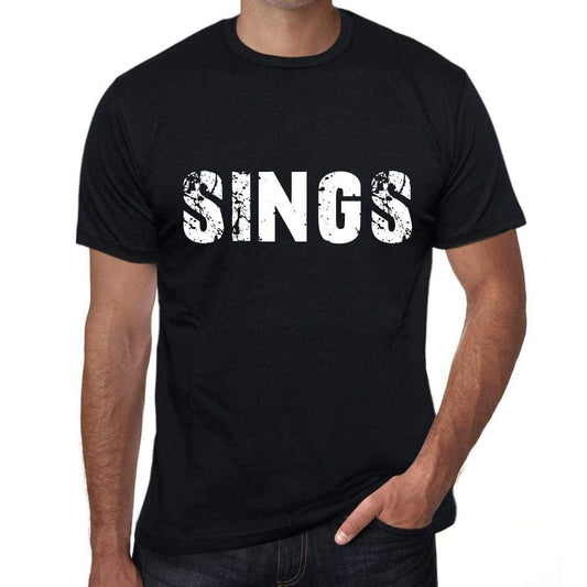Sings Mens Retro T Shirt Black Birthday Gift 00553 - Black / Xs - Casual
