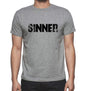Sinner Grey Mens Short Sleeve Round Neck T-Shirt 00018 - Grey / S - Casual