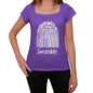Sociable Fingerprint Purple Womens Short Sleeve Round Neck T-Shirt Gift T-Shirt 00310 - Purple / Xs - Casual