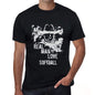 Softball Real Men Love Softball Mens T Shirt Black Birthday Gift 00538 - Black / Xs - Casual