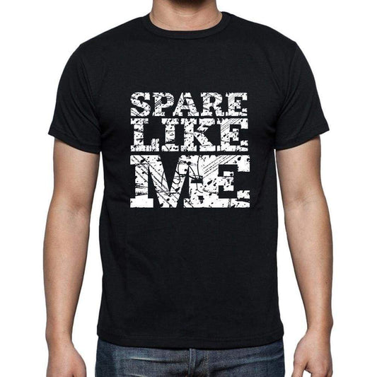 Spare Like Me Black Mens Short Sleeve Round Neck T-Shirt 00055 - Black / S - Casual