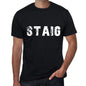 Staig Mens Retro T Shirt Black Birthday Gift 00553 - Black / Xs - Casual