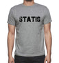 Static Grey Mens Short Sleeve Round Neck T-Shirt 00018 - Grey / S - Casual