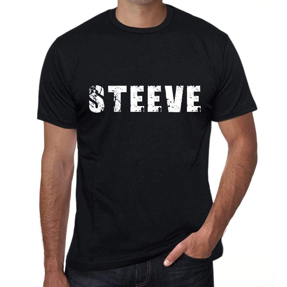 Steeve Mens Vintage T Shirt Black Birthday Gift 00554 - Black / Xs - Casual