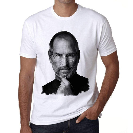 Steve Jobs Mens T-Shirt White Birthday Gift 00515 - White / Xs - Casual