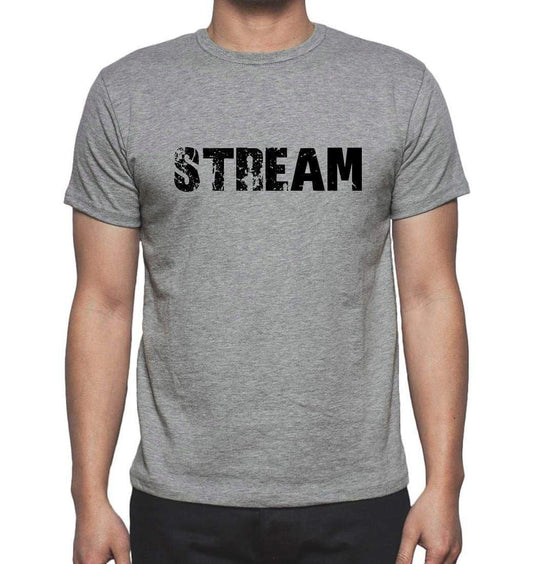 Stream Grey Mens Short Sleeve Round Neck T-Shirt 00018 - Grey / S - Casual