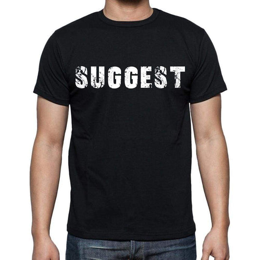 Suggest Mens Short Sleeve Round Neck T-Shirt Black T-Shirt En