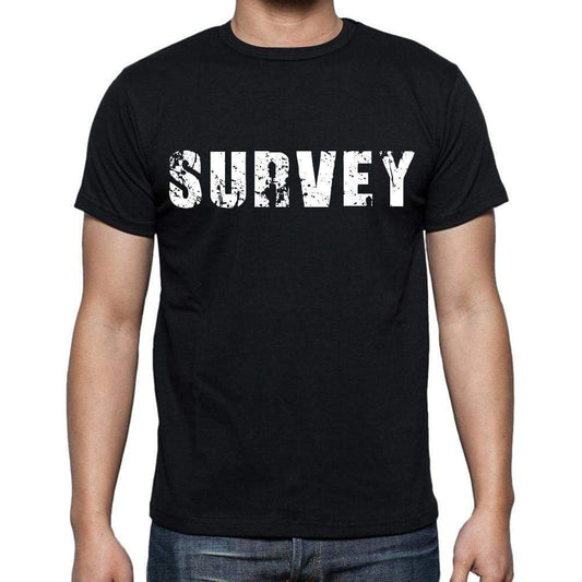 Survey Mens Short Sleeve Round Neck T-Shirt Black T-Shirt En