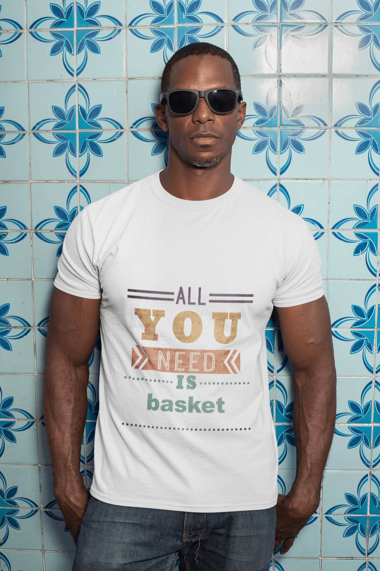 basket, Men's Short Sleeve Round Neck T-shirt 00025