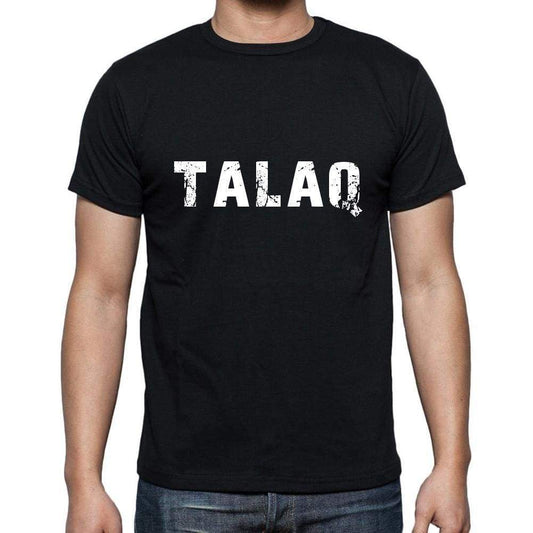 Talaq Mens Short Sleeve Round Neck T-Shirt 5 Letters Black Word 00006 - Casual