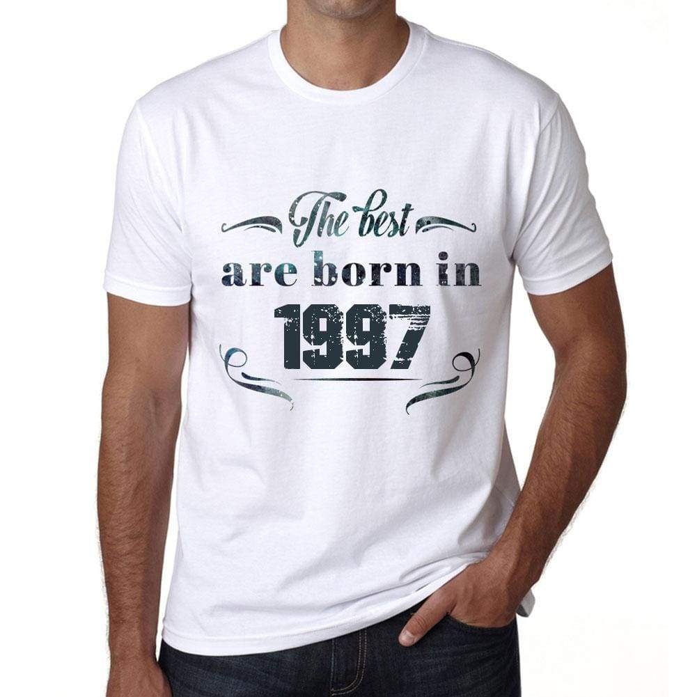 The Best Are Born In 1997 Mens T-Shirt White Birthday Gift 00398 - White / Xs - Casual