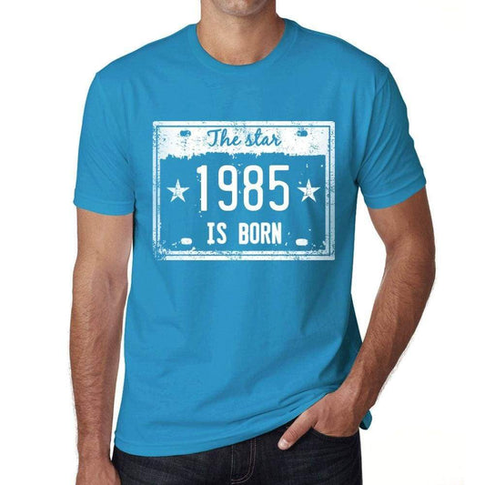 The Star 1985 Is Born Mens T-Shirt Blue Birthday Gift 00455 - Blue / Xs - Casual