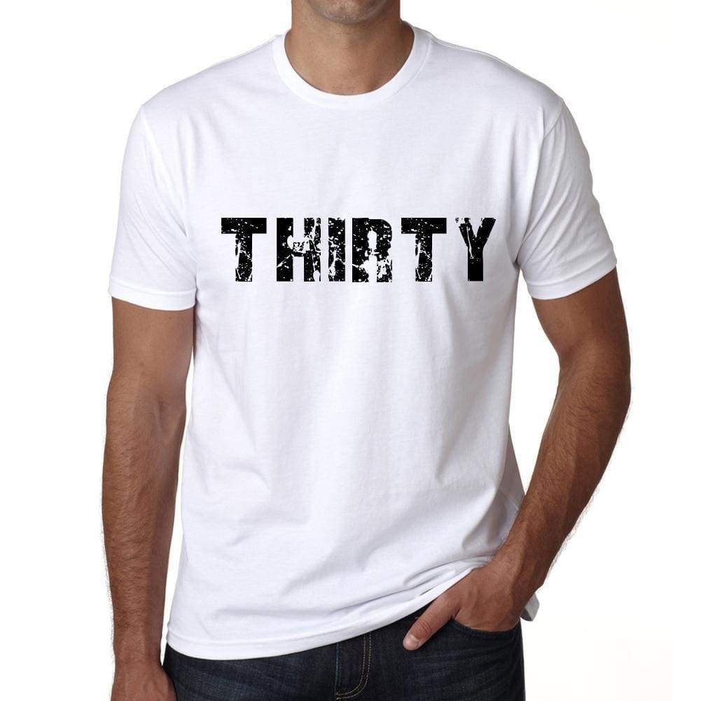 Thirty Mens T Shirt White Birthday Gift 00552 - White / Xs - Casual
