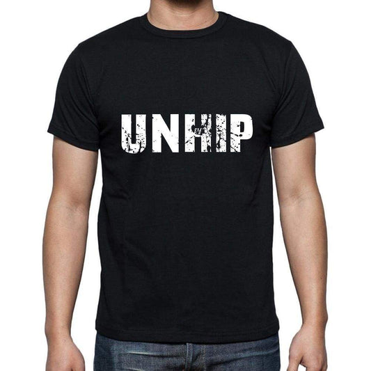 Unhip Mens Short Sleeve Round Neck T-Shirt 5 Letters Black Word 00006 - Casual