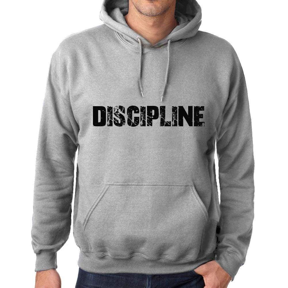 Unisex Printed Graphic Cotton Hoodie Popular Words Discipline Grey Marl - Grey Marl / Xs / Cotton - Hoodies