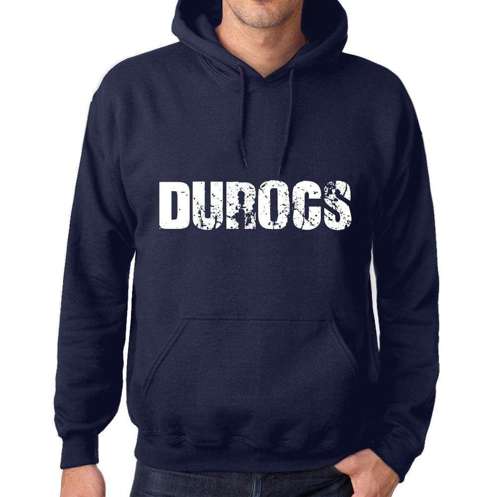 Unisex Printed Graphic Cotton Hoodie Popular Words Durocs French Navy - French Navy / Xs / Cotton - Hoodies