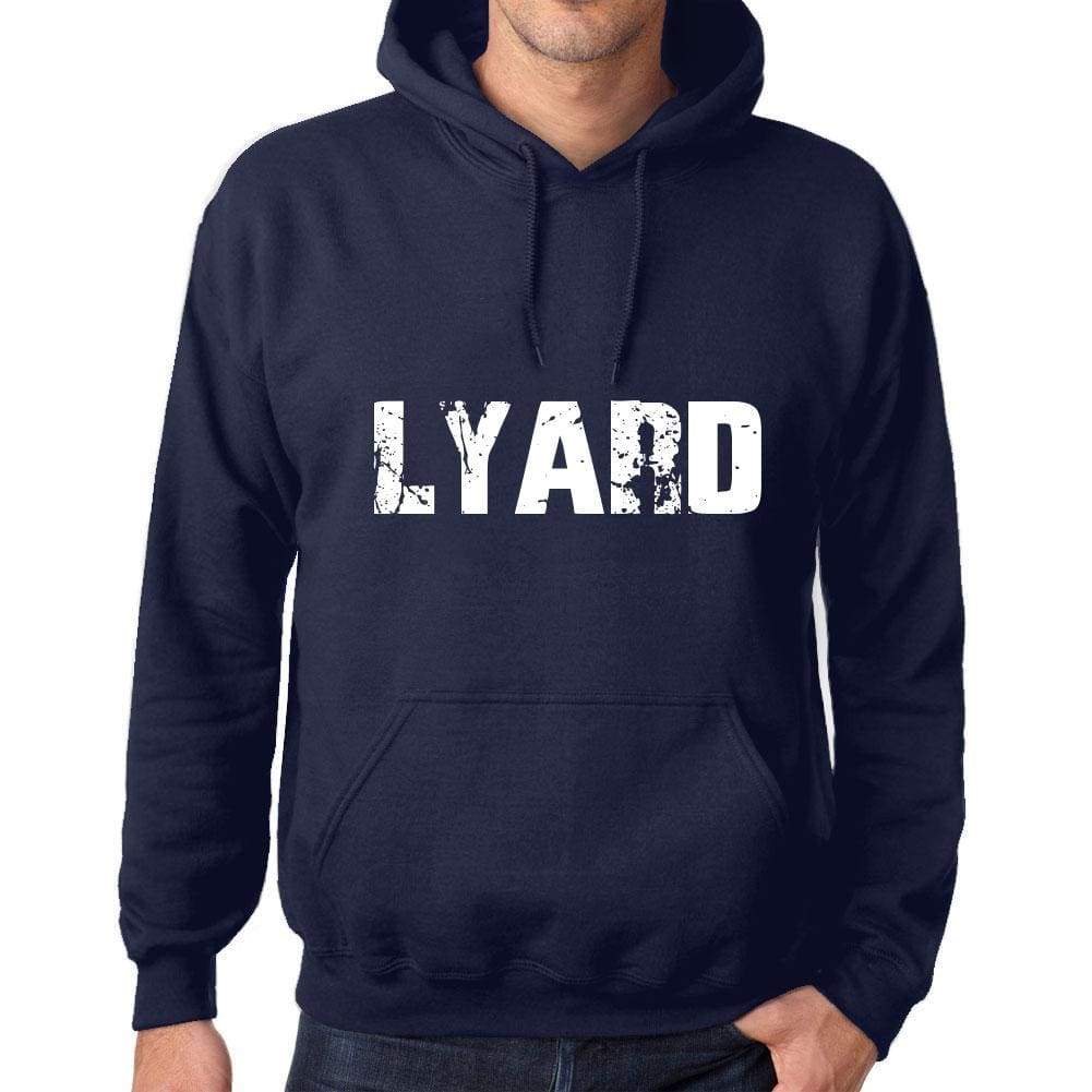 Unisex Printed Graphic Cotton Hoodie Popular Words Lyard French Navy - French Navy / Xs / Cotton - Hoodies