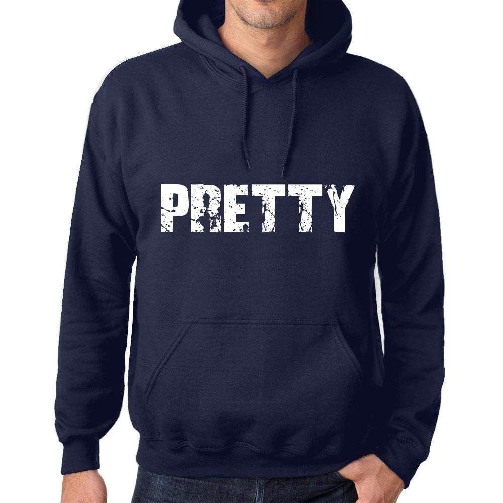 Unisex Printed Graphic Cotton Hoodie Popular Words Pretty French Navy - French Navy / Xs / Cotton - Hoodies