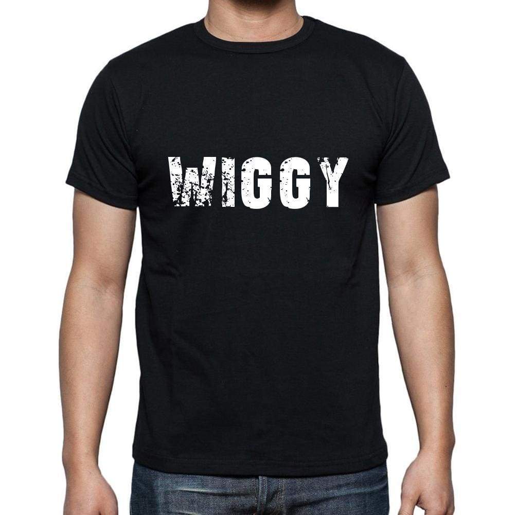 Wiggy Mens Short Sleeve Round Neck T-Shirt 5 Letters Black Word 00006 - Casual
