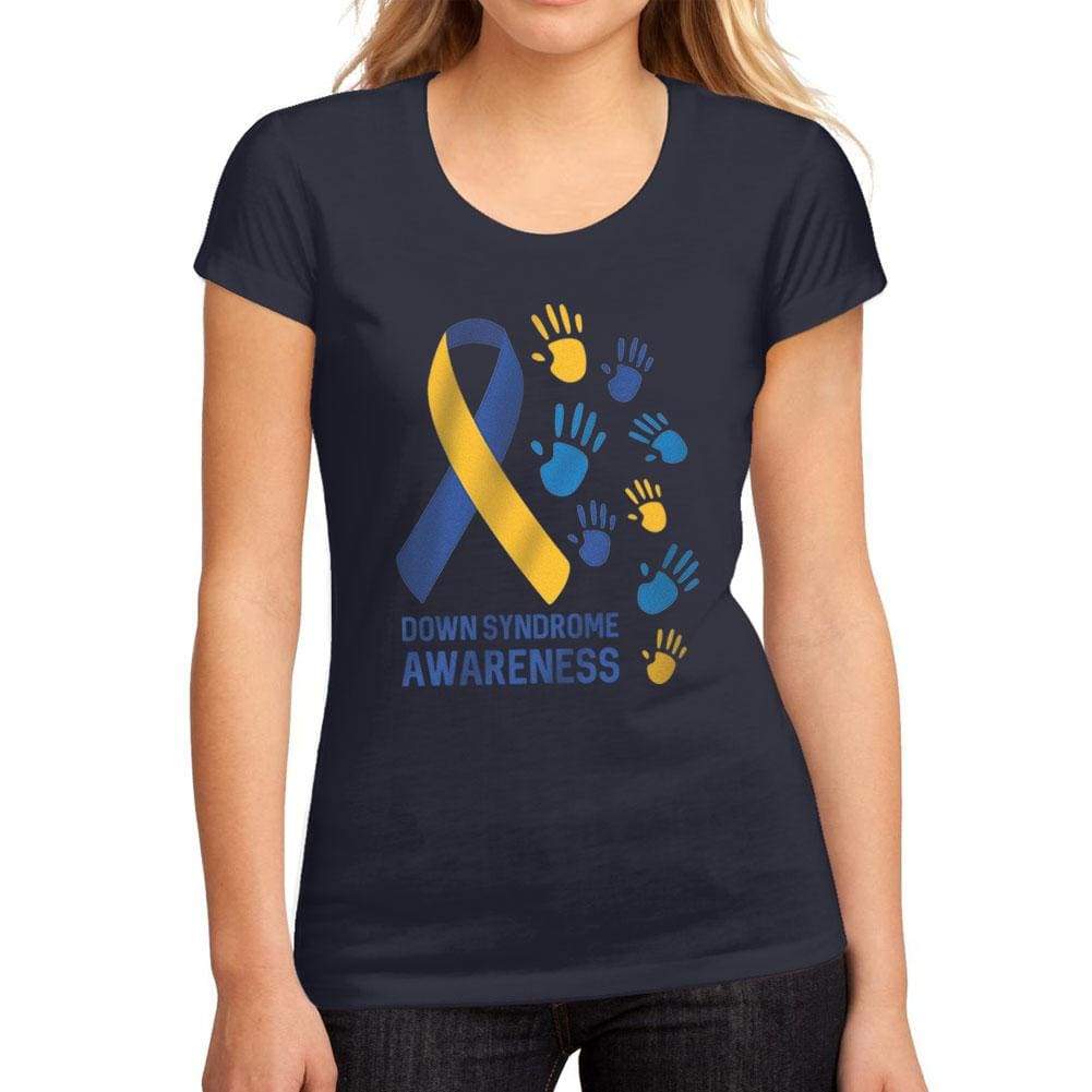 Womens Graphic T-Shirt Down Syndrome Awareness French Navy - French Navy / S / Cotton - T-Shirt